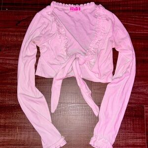 Sugar thrillz ruffle tie top